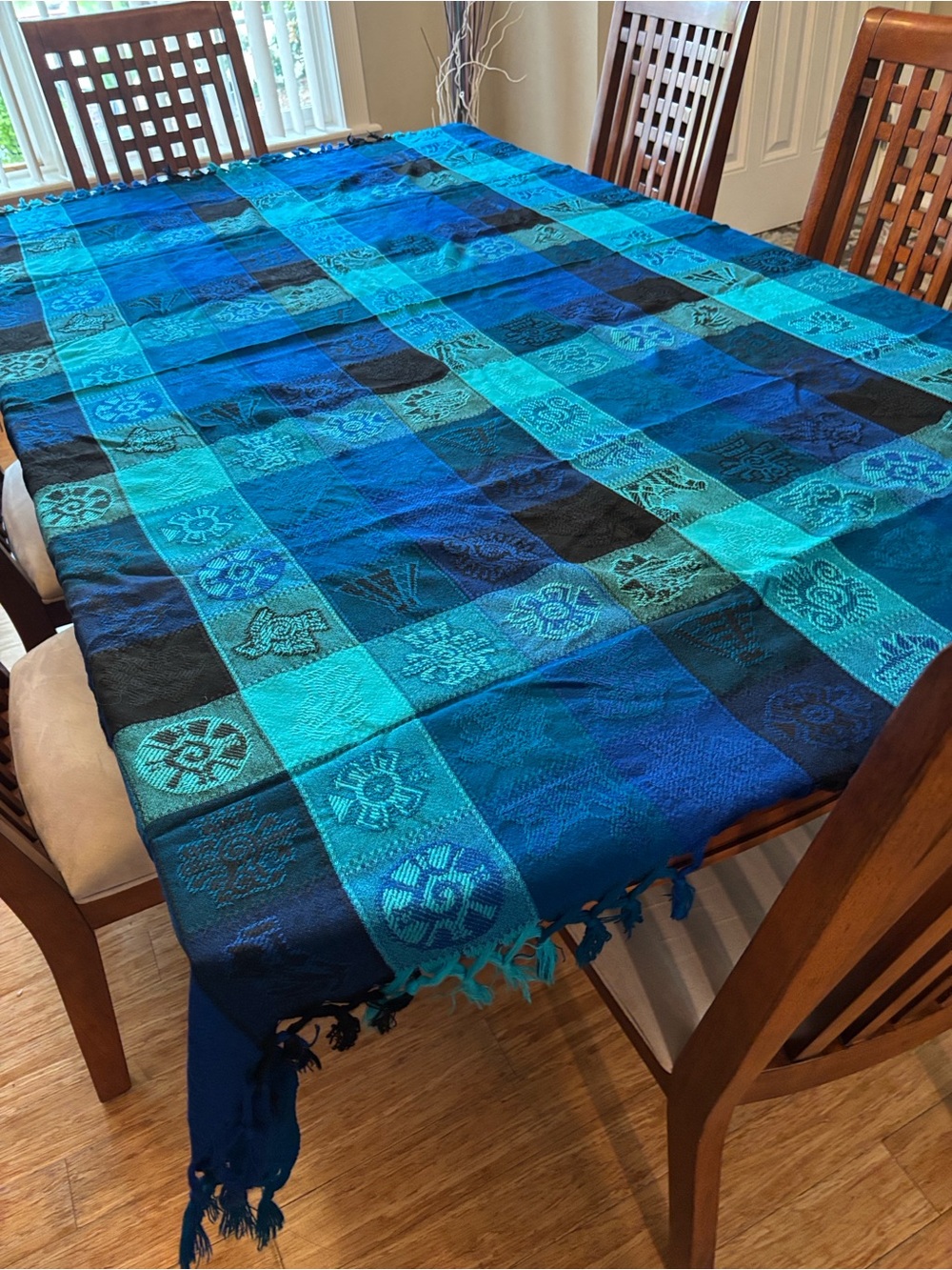 Teal And Blue Rectangle Tablecloth